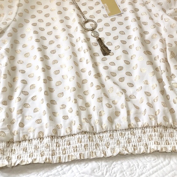 NWT Michael Kors Smocked Waist Top - Picture 12 of 16
